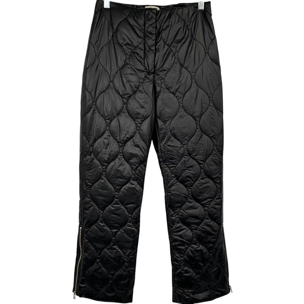BAUM UND PFERDGARTEN Natara Quilted Nylon Trousers Black EUR Size 38 High Rise - Picture 1 of 10